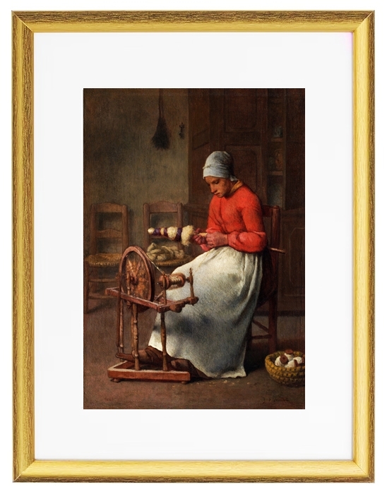 Spinnende Frau - 1855