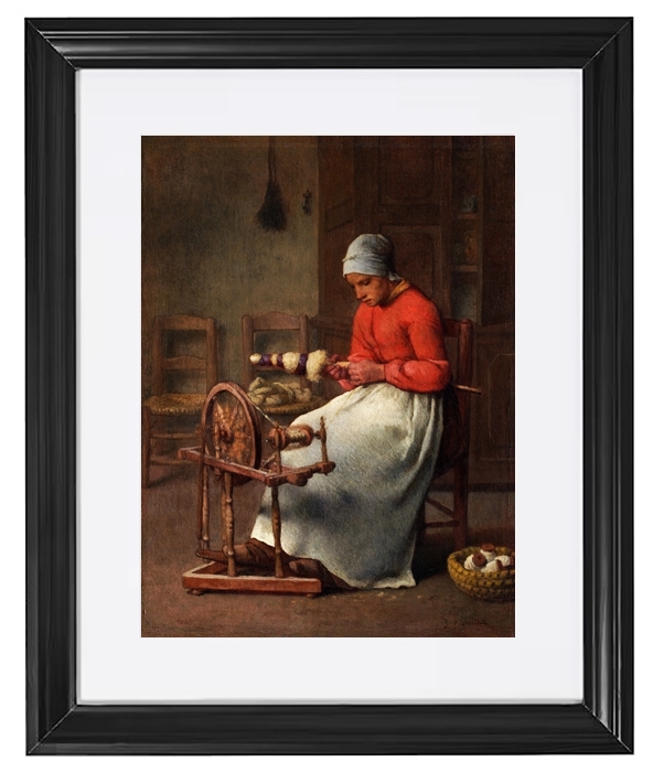 Spinnende Frau - 1855