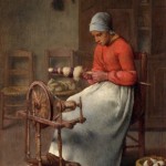 Spinnende Frau - 1855