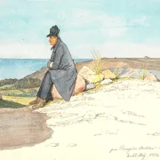 Siddende mand i Bangsbo bakker - 1833