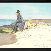 Siddende mand i Bangsbo bakker - 1833