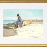 Siddende mand i Bangsbo bakker - 1833