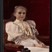 Siddende ung pige - 1894