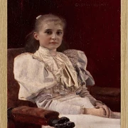 Siddende ung pige - 1894