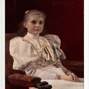 Siddende ung pige - 1894