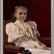 Siddende ung pige - 1894