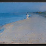 Sommerabend am Südstrand von Skagen. Anna Ancher – 1893