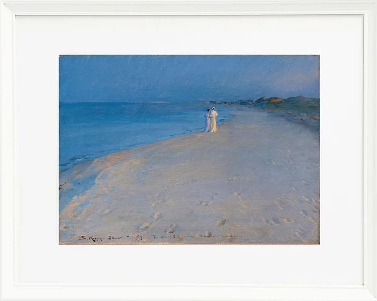 Sommerabend am Südstrand von Skagen. Anna Ancher – 1893