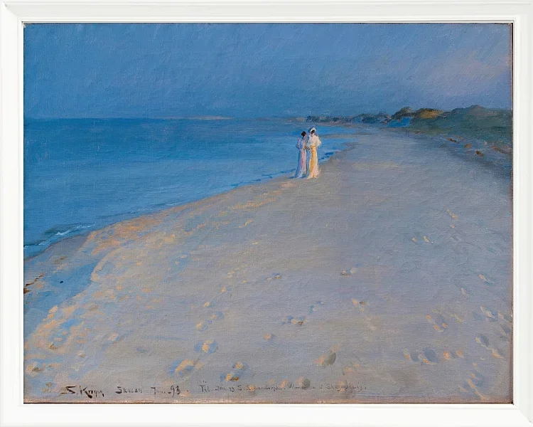 Sommerabend am Südstrand von Skagen. Anna Ancher – 1893