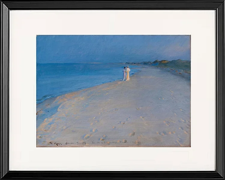 Sommerabend am Südstrand von Skagen. Anna Ancher – 1893