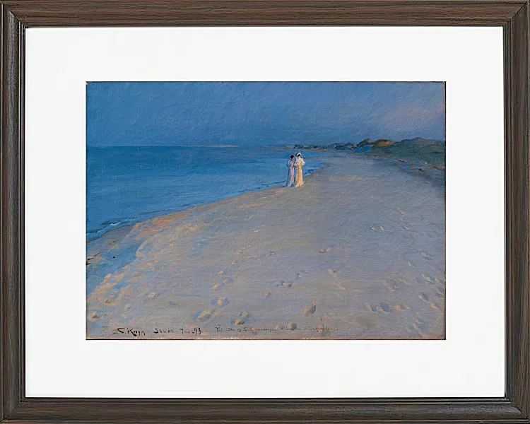 Sommerabend am Südstrand von Skagen. Anna Ancher – 1893