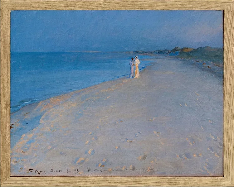 Sommerabend am Südstrand von Skagen. Anna Ancher – 1893