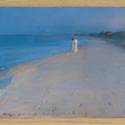 Sommerabend am Südstrand von Skagen. Anna Ancher – 1893