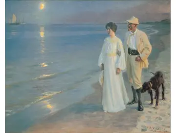 Sommerabend am Strand von Skagen. Der Maler und seine Frau – 1899