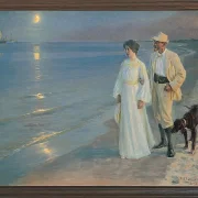 Sommerabend am Strand von Skagen. Der Maler und seine Frau – 1899