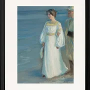 Sommerabend am Strand von Skagen, Porträt der Frau des Künstlers – 1899