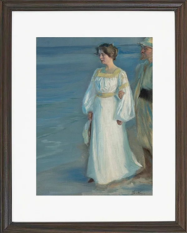 Sommerabend am Strand von Skagen, Porträt der Frau des Künstlers – 1899