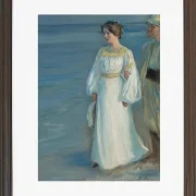 Sommerabend am Strand von Skagen, Porträt der Frau des Künstlers – 1899