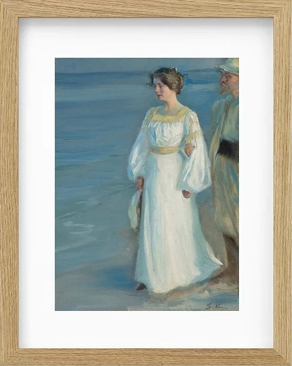 Sommerabend am Strand von Skagen, Porträt der Frau des Künstlers – 1899