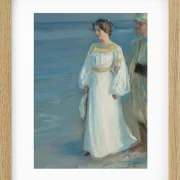 Sommerabend am Strand von Skagen, Porträt der Frau des Künstlers – 1899