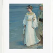 Sommerabend am Strand von Skagen, Porträt der Frau des Künstlers – 1899