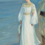 Sommerabend am Strand von Skagen, Porträt der Frau des Künstlers – 1899