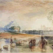 Sonnenuntergang und Mondaufgang - 1822