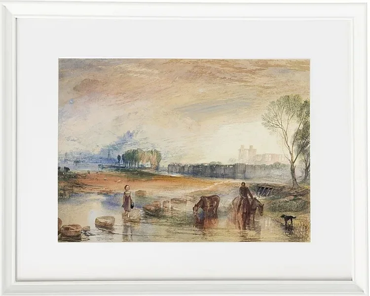 Sonnenuntergang und Mondaufgang - 1822