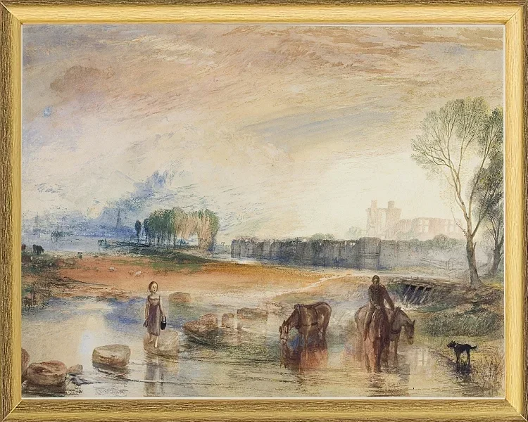 Sonnenuntergang und Mondaufgang - 1822