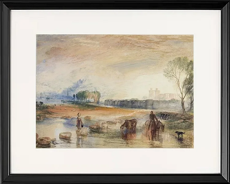 Sonnenuntergang und Mondaufgang - 1822