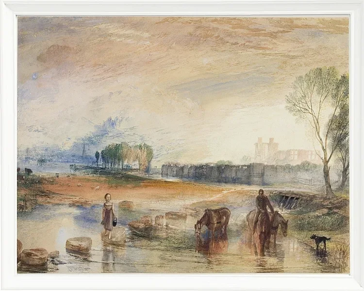 Sonnenuntergang und Mondaufgang - 1822