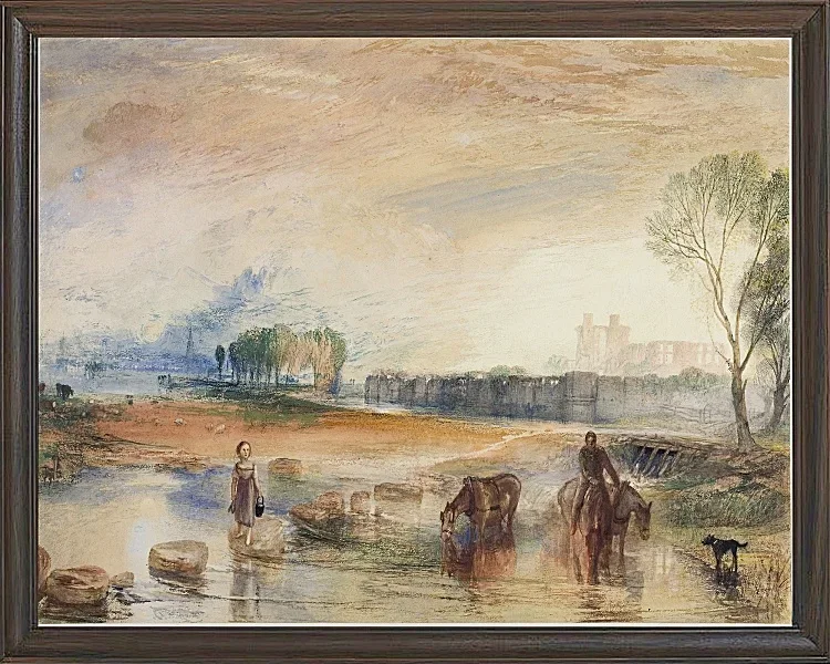 Sonnenuntergang und Mondaufgang - 1822