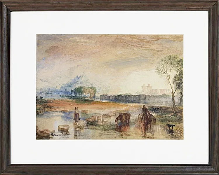 Sonnenuntergang und Mondaufgang - 1822