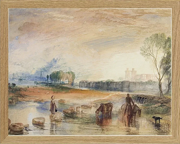 Sonnenuntergang und Mondaufgang - 1822