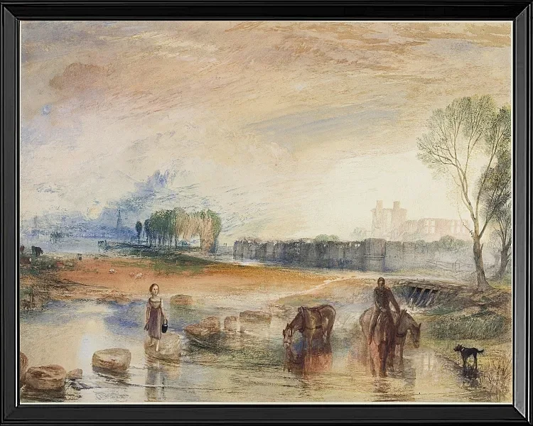 Sonnenuntergang und Mondaufgang - 1822