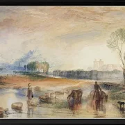 Sonnenuntergang und Mondaufgang - 1822