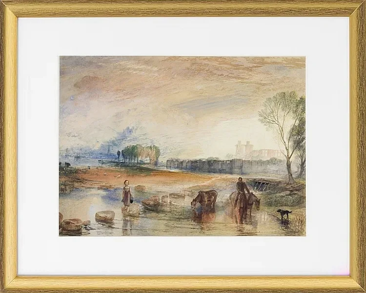 Sonnenuntergang und Mondaufgang - 1822