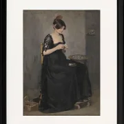 Spanisches Mädchen, das Zigaretten macht - 1890
