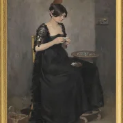 Spanisches Mädchen, das Zigaretten macht - 1890