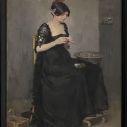 Spanisches Mädchen, das Zigaretten macht - 1890