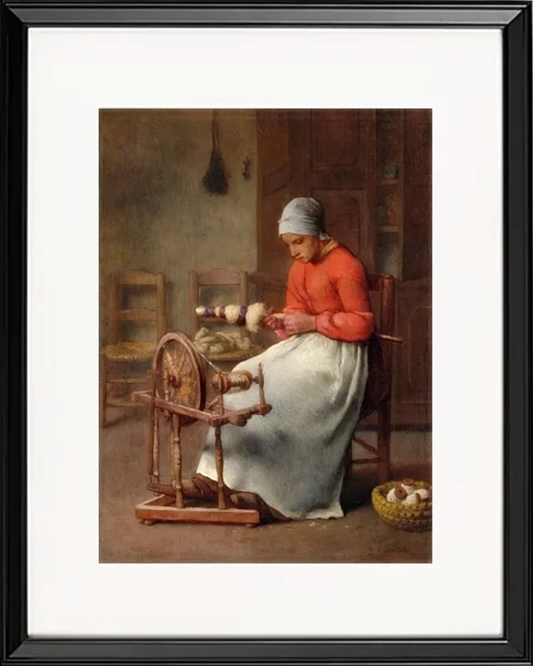 Spinnende Frau - 1855