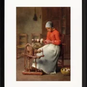 Spinnende Frau - 1855