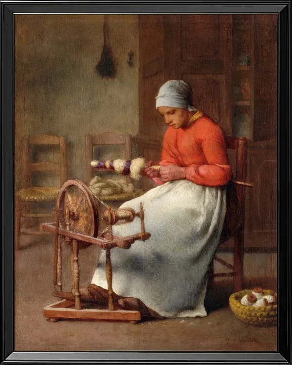 Spinnende Frau - 1855