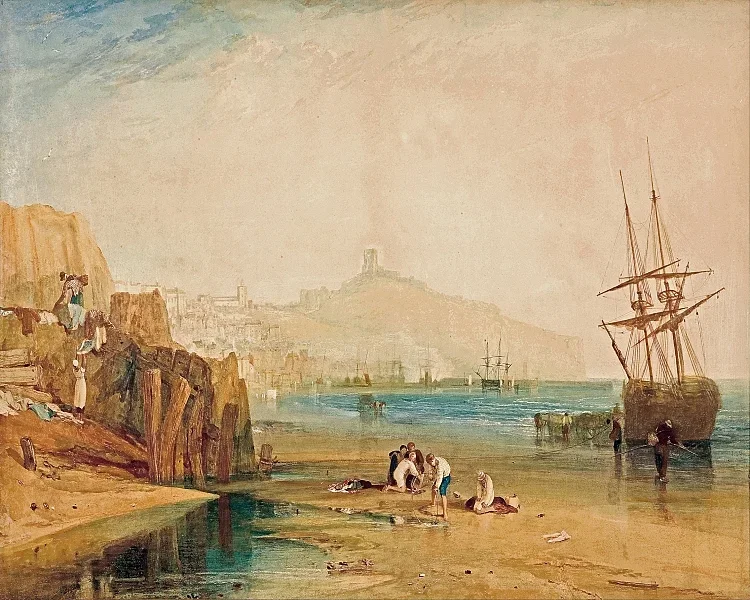 Stadt und Schloss von Scarborough - 1810
