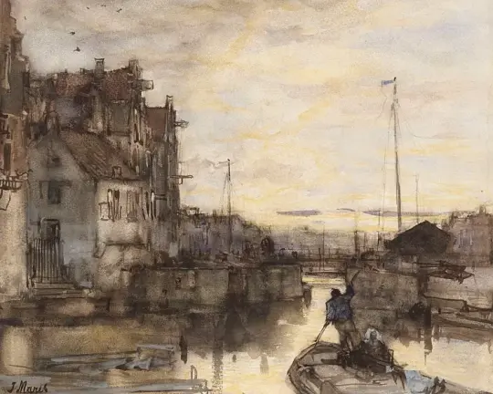 Stadtbild bei Nacht - 1847