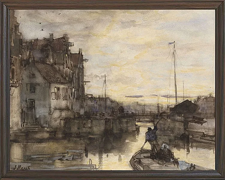 Stadtbild bei Nacht - 1847