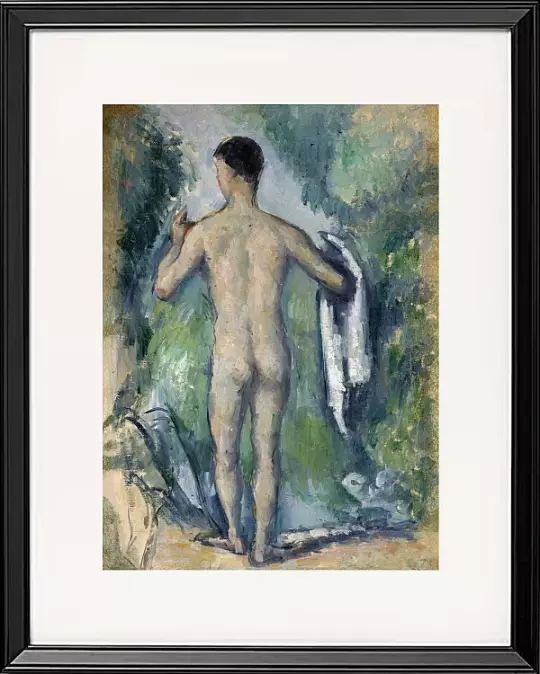 Stehender Badegast, von hinten gesehen - 1879