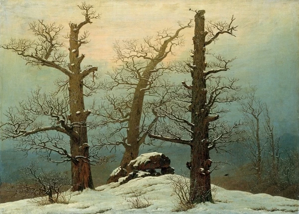 Steinhaufen im Schnee – 1827