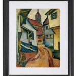 Straße mit Kirche in Kandern - 1911