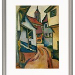 Straße mit Kirche in Kandern - 1911